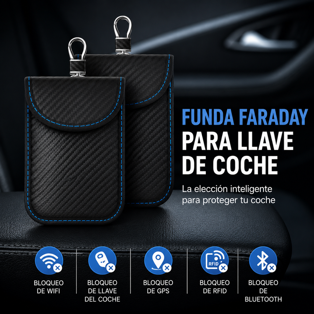 🔒 Funda Faraday DRIVX para Llaves de Coche | Bloqueo RFID y Keyless Antirrobo