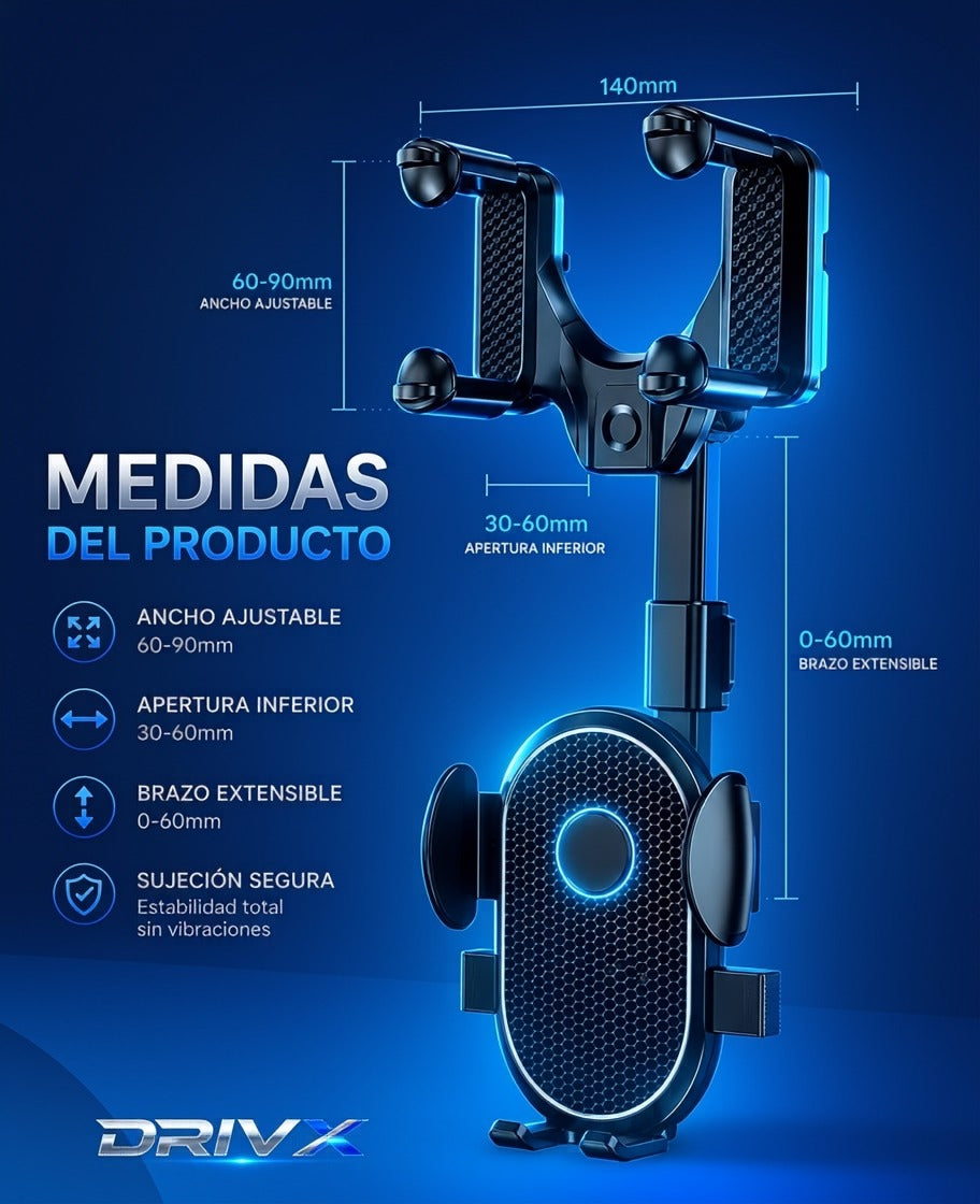 Soporte Móvil 360° DRIVX – Conduce con Total Comodidad