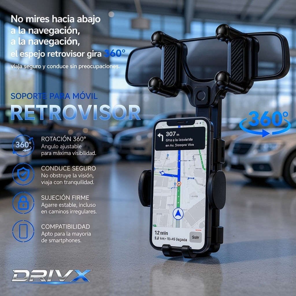 Soporte Móvil 360° DRIVX – Conduce con Total Comodidad