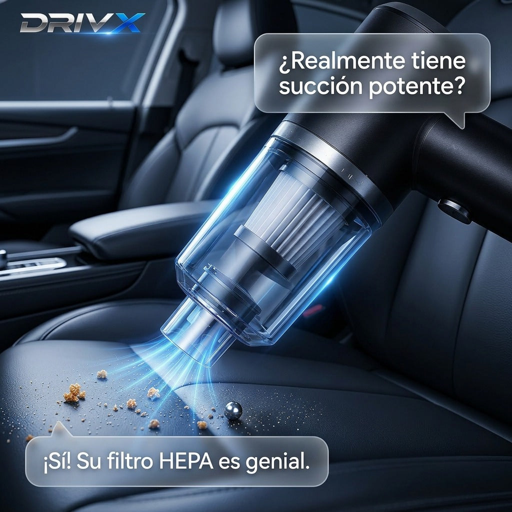 🚗 Aspirador Inalámbrico DRIVX 6000Pa – Potencia Profesional en la Palma de tu Mano